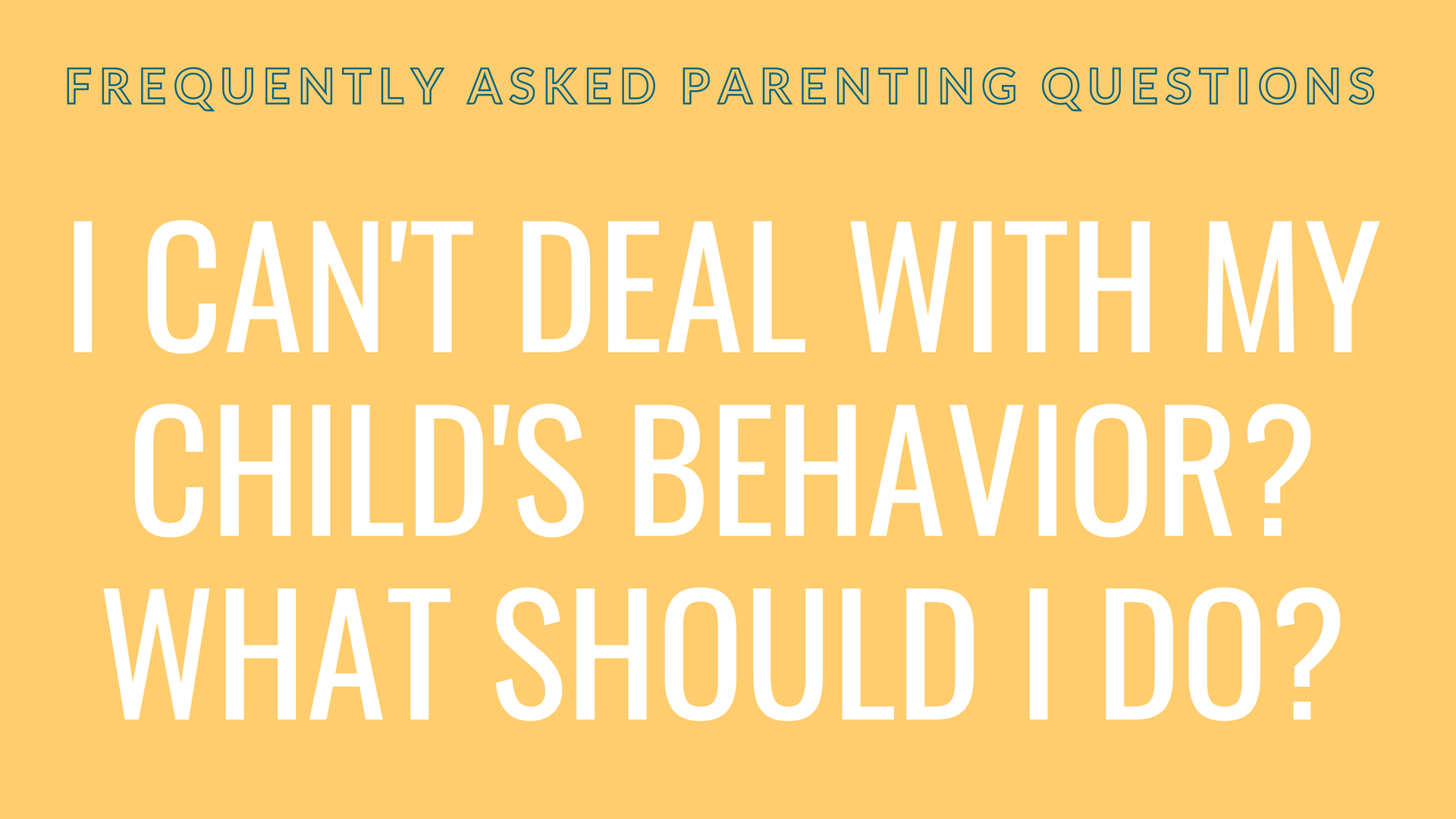 I’m burned out over my child’s behavior. What should I do?